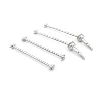 JYYTERD RC Aggiornamento Parte per Wltoys 144001 1/14 RC Auto 1 Set di Metallo Anteriore E Posteriore CVD Albero Motore Osso Cane Kit Giocattolo Il Modello Parti Aggiornamento Accessori(Silver)