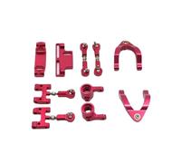 JYYTERD RC Aggiornamento Parte per WPL D12 RC Auto Telecomandata CNC in Metallo Superiore Inferiore per Braccio Oscillante Giunto Sferico Tazza Accessori Set Aggiornamenti Componente Parti(Red)