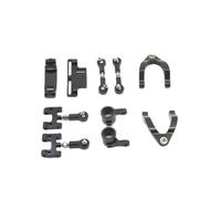 JYYTERD RC Aggiornamento Parte per WPL D12 RC Auto Telecomandata CNC in Metallo Superiore Inferiore per Braccio Oscillante Giunto Sferico Tazza Accessori Set Aggiornamenti Componente Parti(Black)