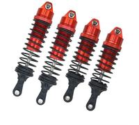 JYYTERD RC Ammortizzatori Auto per Rustle for Slash 4X4 per VXL 2WD per Hoss for Stampede Ammortizzatore Anteriore E Posteriore Metallo 1/10 rc Car Aggiornamenti Parti(Red)