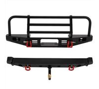 JYYTERD RC Paraurti del Veicolo per TRX-4 per Axial per SCX10 1/10 RC Crawler Parti di Aggiornamento Paraurti Anteriore Metallo per Auto con Luce E Posteriore