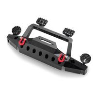 JYYTERD RC Paraurti del Veicolo per TRX4 TF2 Parti di Aggiornamento per Auto Cingolate RC 1/10, Paraurti Anteriore Metallo con Luci E Gancio Traino, Barre Rinforzo