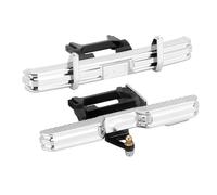 JYYTERD RC Paraurti del Veicolo per TRX4M per High per Trail 1/18 RC Crawler Parti di Aggiornamento Paraurti Anteriore Posteriore Alluminio CNC con Doppio Scarico(Front And Rear)