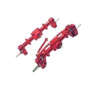 JYYTERD RC Set ASSE Anteriore per WPL C14 C24 C34 C44 C54 C64 C74 B14 B24 1/16 rc Car Upgrade Parts Accessories Assali A Portale Anteriori E Posteriori in Metallo(Red)