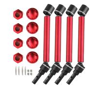 JYYTERD Ricambi per Auto RC per 1/10 per Traxxas per MAXX 2.0 V2 89076-4 per WideMaxx rc Car Parti di Aggiornamento 4 Pezzi 8996X Albero Trasmissione Esteso CVD con Esagono Ruota(Red)