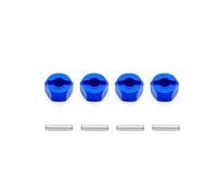 JYYTERD Ricambi per Auto RC per 1/10 per Traxxas per Slash 4x4 per MJX H16 16207 RC Parti di Aggiornamento 4 Pezzi Adattatore per Mozzo Esagonale Ruota Alluminio Supporto 12 Mm Spessore 7(Blue)