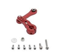 JYYTERD Ricambi per Auto RC per Arrma 1/7 per Infraction per Mojave 1/8 per Kraton per Senton per Typhon per Talion per Outcast rc Car Braccio Servo Metallo 25T E Parti di Biella(Red)