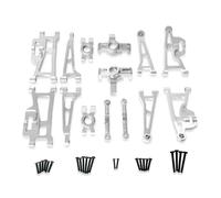 JYYTERD Ricambi per Auto RC per MJX per Hyper Go 14209 14210 H14BM 1/14 rc Car Upgrade Parti di Controllo Remoto Aggiornamento Metallo Vulnerabili Set Accessori(Silver)