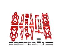 JYYTERD Ricambi per Auto RC per SCY per 1/16 16101 16102 16103 16104 16106 16201 RC Auto Braccio di Sospensione Ruota per Il Sedile Sterzo Tazza Set Aggiornamento Parti Metalliche Accessori(Red)