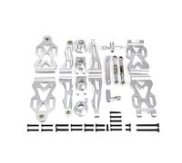 JYYTERD Ricambi per Auto RC per SCY per 1/16 16101 16102 16103 16104 16106 16201 RC Auto Braccio di Sospensione Ruota per Il Sedile Sterzo Tazza Set Aggiornamento Parti Metalliche Accessori(Silver)
