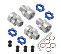 JYYTERD Ricambi per Auto RC per Traxxas 1/10 per Slash 2WD 4X4 per Rustler per Stampede rc Car Upgrade Parts Adattatore per Mozzo Esagonale Ruota Scanalata Metallo da 12 Mm A 17(Blue)