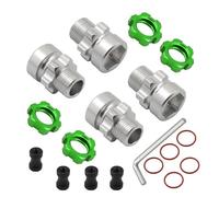 JYYTERD Ricambi per Auto RC per Traxxas 1/10 per Slash 2WD 4X4 per Rustler per Stampede rc Car Upgrade Parts Adattatore per Mozzo Esagonale Ruota Scanalata Metallo da 12 Mm A 17(Green)