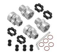 JYYTERD Ricambi per Auto RC per Traxxas 1/10 per Slash 2WD 4X4 per Rustler per Stampede rc Car Upgrade Parts Adattatore per Mozzo Esagonale Ruota Scanalata Metallo da 12 Mm A 17(Black)