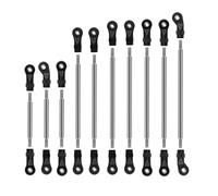 JYYTERD Ricambi per Auto RC per Traxxas per TRX4 1/10 per G500 10 Pezzi Collegamenti Sospensione Acciaio Inossidabile Barra Collegamento 312Mm per Passo rc Car Set Barre