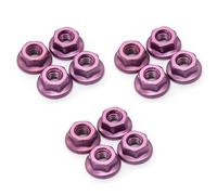 JYYTERD Ricambi per Auto RC per Traxxas per TRX4 per TRX6 per Axial per SCX10 90046 AXI03007 per Redcat per MST 12 Pz Metallo M4 Dadi di Bloccaggio delle Ruote 1/10 RC Auto Crawler(Purples)