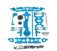 JYYTERD Ricambi per Auto RC per Wltoys per 144001 144002 144010 1/14 Kit di Parti Aggiornamento Metallo per Braccio Oscillante Asta Collegamento Blocco Sterzo RC Auto Accessori Modificati(Blue)