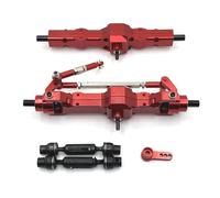 JYYTERD Ricambi per Auto RC per WPL per 1/10 C74 1/16 C14 C24 C34 C54 B14 B24 rc Car ASSE Anteriore Posteriore Metallo E Albero di Trasmissione Set Braccio Servo Upgrade Parts Accessori(Red)