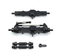 JYYTERD Ricambi per Auto RC per WPL per 1/10 C74 1/16 C14 C24 C34 C54 B14 B24 rc Car ASSE Anteriore Posteriore Metallo E Albero di Trasmissione Set Braccio Servo Upgrade Parts Accessori(Black)