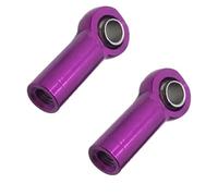 JYYTERD Tirante dello Sterzo RC 2X Giunto per estremità Asta di Collegamento Metallo M3 3MM Foro per Testa A Sfera L 4 5MM per Parte Ricambio per Camion per Auto RC(Purple)