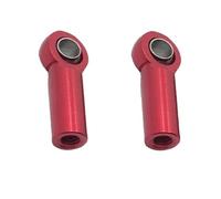 JYYTERD Tirante dello Sterzo RC 2X Giunto per estremità Asta di Collegamento Metallo M3 3MM Foro per Testa A Sfera L 4 5MM per Parte Ricambio per Camion per Auto RC(Red)