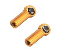 JYYTERD Tirante dello Sterzo RC 2X Giunto per estremità Asta di Collegamento Metallo M3 3MM Foro per Testa A Sfera L 4 5MM per Parte Ricambio per Camion per Auto RC(Yellow)