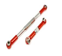 JYYTERD Tirante dello Sterzo RC per MN D90 per MN-99 per MN-91 FJ-45 1/12 RC Auto Parte 2pcs Sterzo Asta di Collegamento Lega Alluminio dello Tirante(Red)
