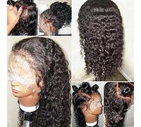 JYZ Parrucche anteriori in pizzo per capelli ricci birmani parrucche per capelli umani per donne nere parrucca per capelli umani Pre pizzicati nodi sbiancati con capelli per bambini 13X4 parrucche