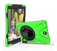 JZ 360 Degrees Kickstand Custodia Cover Compatible with Samsung Galaxy Tab A 9.7 2015 (SM-T550) Stand Custodia with Wrist Strap And Shoulder Strap - Green