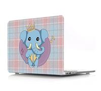 JZ Animal Caso per MacBook (Retina, 12-inch, Models:A1534) Hard Shell Case with Keyboard Cover - Love Eephant