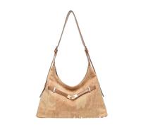 JZ Borsa a Tracolla Leggera in Sughero - Organizer con Cinturino Regolabile -Brown