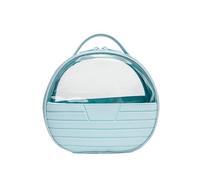 JZ Borsa Trucco Rotonda Trasparente - Capiente Trousse da Viaggio per Donna -blue