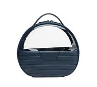 JZ Borsa Trucco Rotonda Trasparente - Capiente Trousse da Viaggio per Donna -navy blue