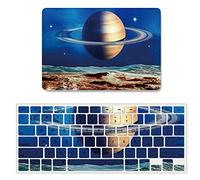 JZ Caso per MacBook Air M1 / Air 13 Retina Newest Release (2018-2022, Models: A2337 / A2179 / A1932) Hard Shell Case con Set di Cover per Tastiera - Saturn