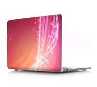 JZ Colorata luce a flusso cristallo Hard Shell Caso per MacBook Pro 15 inch (A1990 A1707, 2019-2016 Release),Pad antiscivolo, ultra sottile e leggero - Red