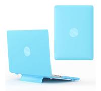 JZ Colore Solido Frosting a Guscio Duro Caso per MacBook PRO 13 with M1/M2/Touch ID (A2338/A2289/A2251/A2159/A1706/A1708/A1989) con Staffa Pieghevole Laptop Case - Blue