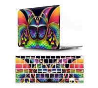 JZ Colored Butterfly Custodia Compatibile con MacBook Air 13 Old Release A1369 A1466 Copertura Protettiva Snap-On Hard Shell con Copertura Tastiera- D