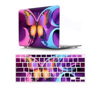 JZ Colored Butterfly Custodia Compatibile con MacBook PRO 15 inch 2016-2019 A1707 A1990 Copertura Protettiva Snap-On Hard Shell con Copertura Tastiera- G