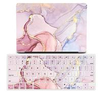 JZ Colorful Marble Caso per MacBook PRO (13-inch with M1/M2,2016-2022, Thunderbolt 3 Ports, Models: A2338 / A2289 / A2251 / A2159 / A1706 / A1708 / A1989) Hard Case con Set di Cover per Tastiera - E