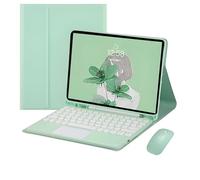 JZ Combo Magnetic Touch Tastiera Caso per iPad 9th/8th/7th Generation 10.2 inch Case con copertura tastiera e mouse (Penna non inclusa) For iPad 10.2 inch 2021/2020/2019 - Green