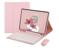 JZ Combo Magnetic Touch Tastiera Caso per iPad Air 5th/4th Generation Case con copertura tastiera e mouse (Penna non inclusa) For iPad Air 5th/4th Gen (2022/2020) - Pink