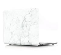 JZ Cover Caso per MacBook PRO (15-inch, 2016-2019, Models: A1707 / A1990) Hard Skin with Keyboard Cover [Marble Series - White]