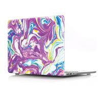 JZ [Creative Marble] Cover Caso per MacBook Air (11-inch, Models: A1370 / A1465) Hard Skin with Keyboard Cover [A]