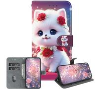 JZ Crystal Texture Caso per Xiaomi Poco M6 Pro 5G / RedMi 12 4G / Note 12R, Copertina del portafoglio in pelle PU verniciata fatta a mano con slot per carte e stand - Cat