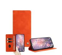 JZ Cuoio PU ultrasottile portefeuille Cas pour Honor Magic7 Pro 5G con scheda finestra, blocco RFID, supporto a colpo e chiusura magnetica - Orange