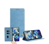 JZ Cuoio PU ultrasottile portefeuille Cas pour RedMi Note 13 Pro Plus 5G con scheda finestra, blocco RFID, supporto a colpo e chiusura magnetica - Light Blue