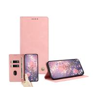 JZ Cuoio PU ultrasottile portefeuille Cas pour Xiaomi Poco C71 / RedMi A5 4G con scheda finestra, blocco RFID, supporto a colpo e chiusura magnetica - Pink