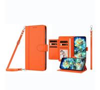 JZ Custodia a portafoglio per HMD Pulse/Plus/Pro, con 9 scomparti per carte di credito e finestra per foto, custodia a portafoglio in pelle di alta qualità con cavalletto, cordino regolabile e