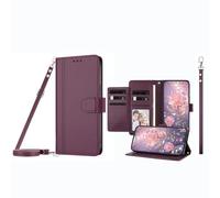 JZ Custodia a portafoglio per HMD Pulse/Plus/Pro, con 9 scomparti per carte di credito e finestra per foto, custodia a portafoglio in pelle di alta qualità con cavalletto, cordino regolabile e
