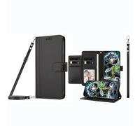 JZ Custodia a portafoglio per OnePlus Nord 3 / Ace 2V, con 9 scomparti per carte di credito e finestra per foto, custodia a portafoglio in pelle di alta qualità con cavalletto, cordino regolabile e