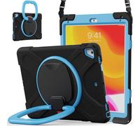 JZ Custodia Per iPad 5th/6th / Pro 9.7 / Air 2, antiurto resistente Heavy Duty con supporto rotante 360°,impugnatura e tracolla - Black&Blue